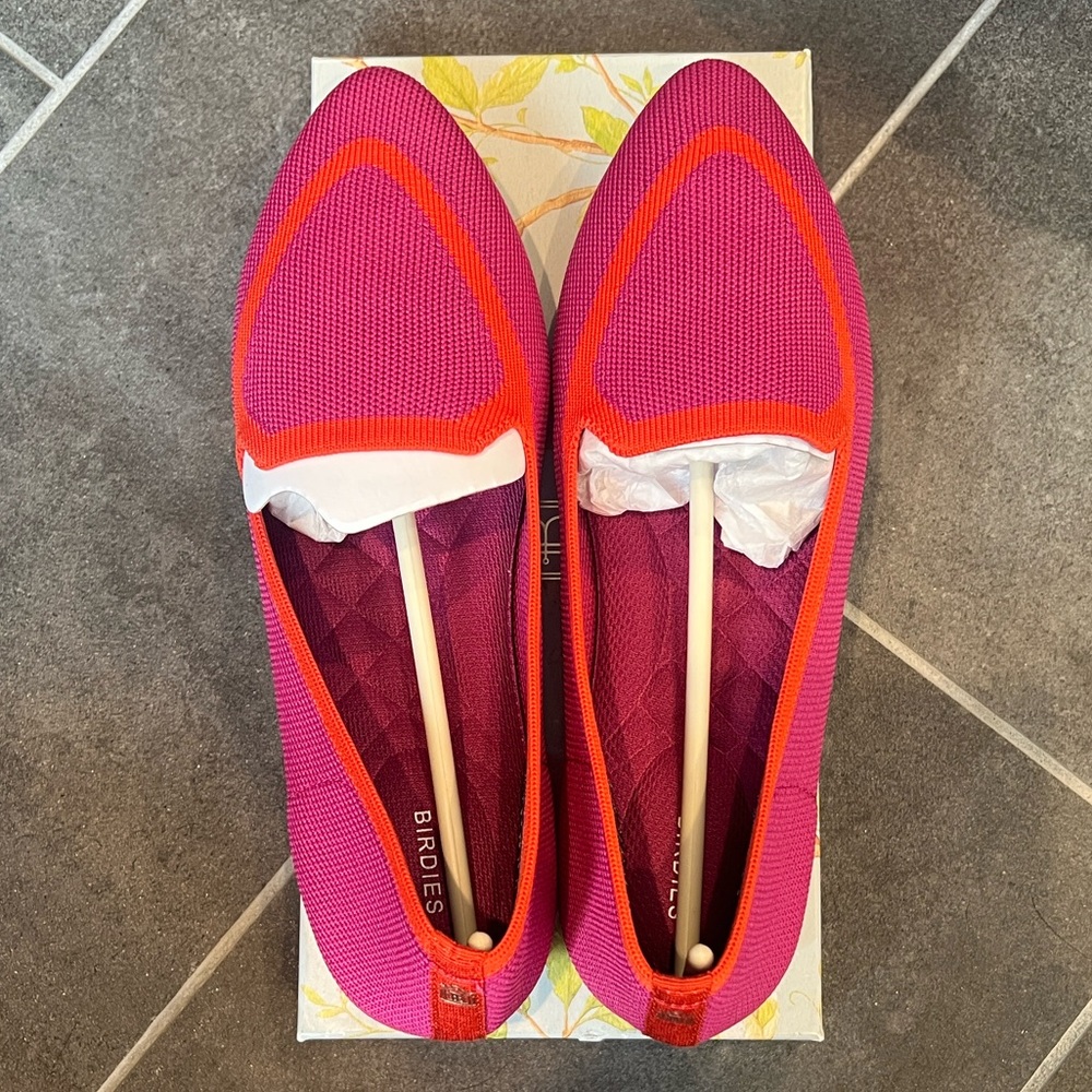 Birdies Fuchsia and Tangerine Loafers